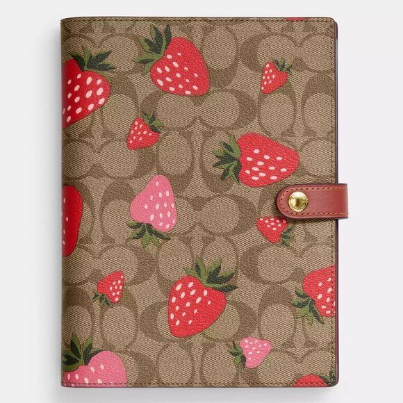 Coach | Accessories | Coach Notebook In Signature Canvas With Wild ...